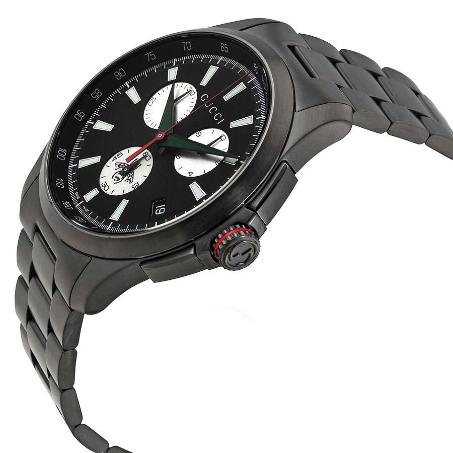 Gucci G-timeless Chronograph XL Black Dial Men's Watch YA126268