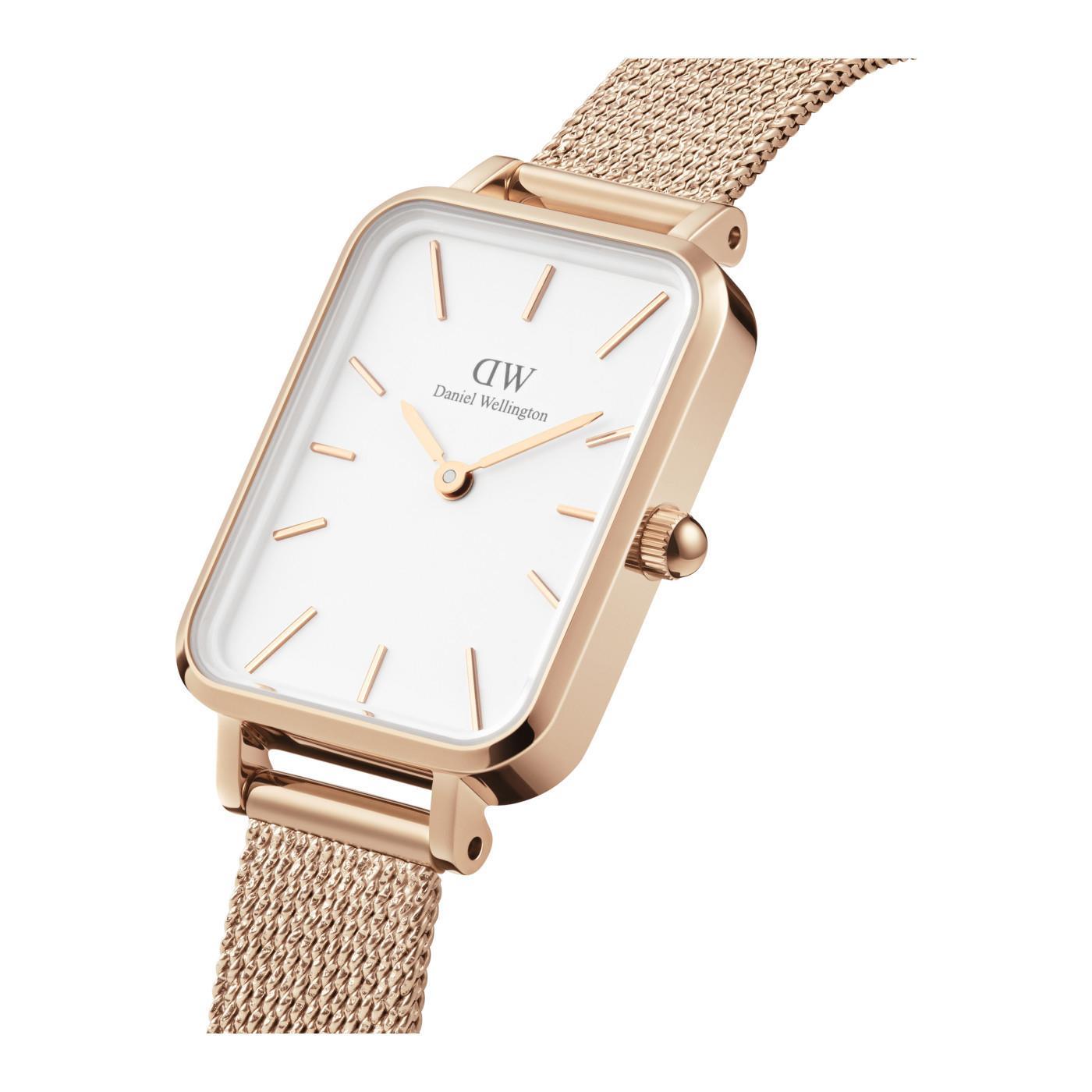 Daniel Wellington DW00100431 Quadro Rectangular Rose-Gold Women's Watch - Watch Home™