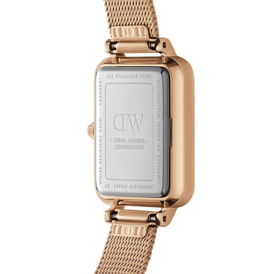 Daniel Wellington DW00100431 Quadro Rectangular Rose-Gold Women's Watch - Watch Home™