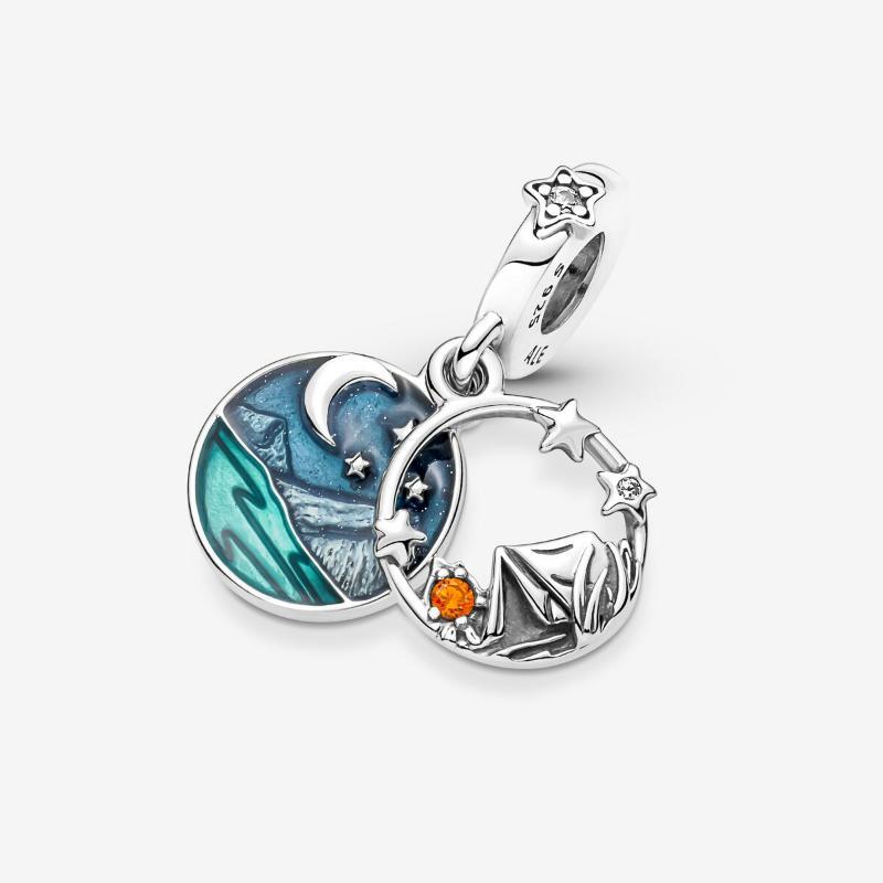 Pandora Camping and Night Sky Double Dangle Charm