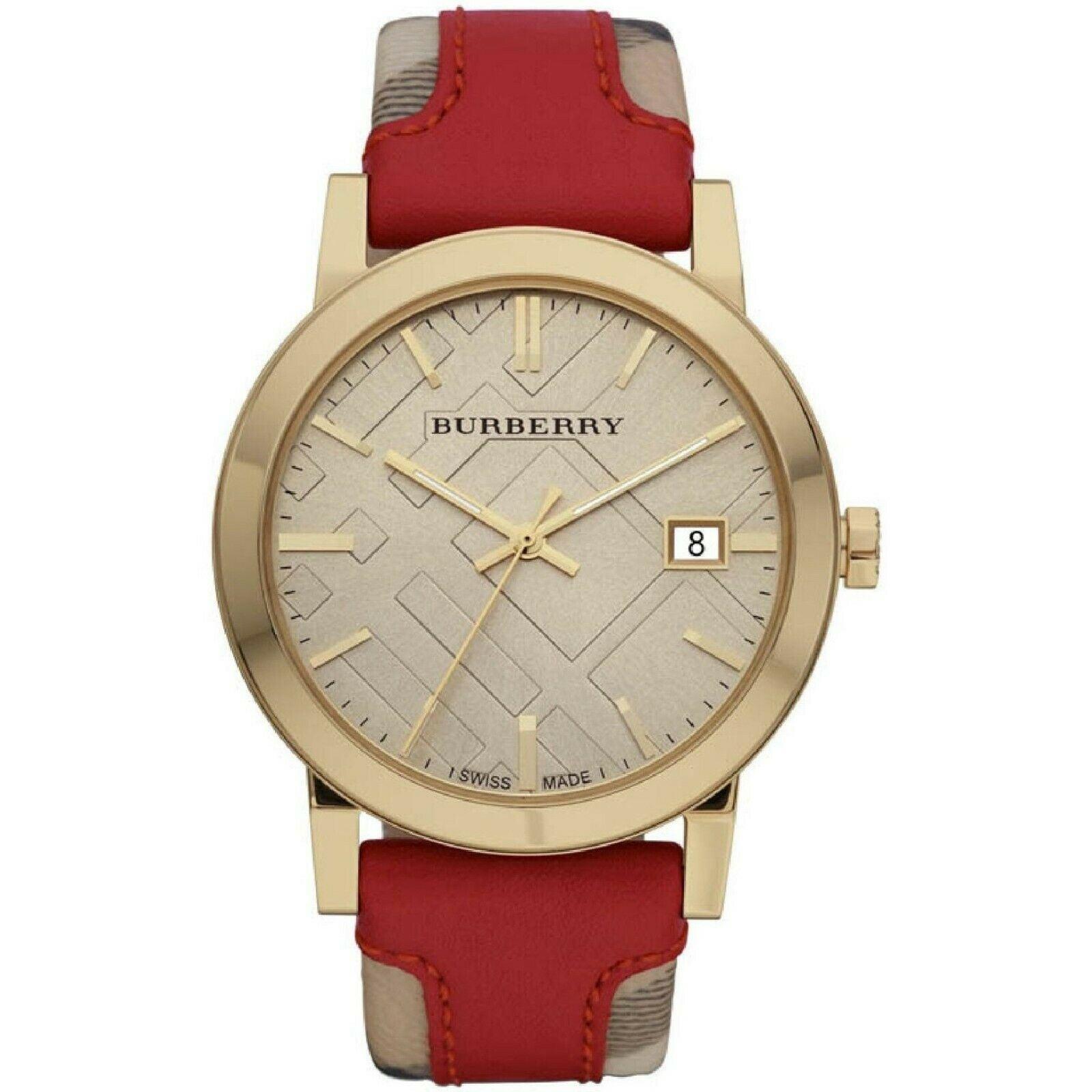 Burberry BU9017 Haymarket Gold Tone Women's Watch - Watch Home™