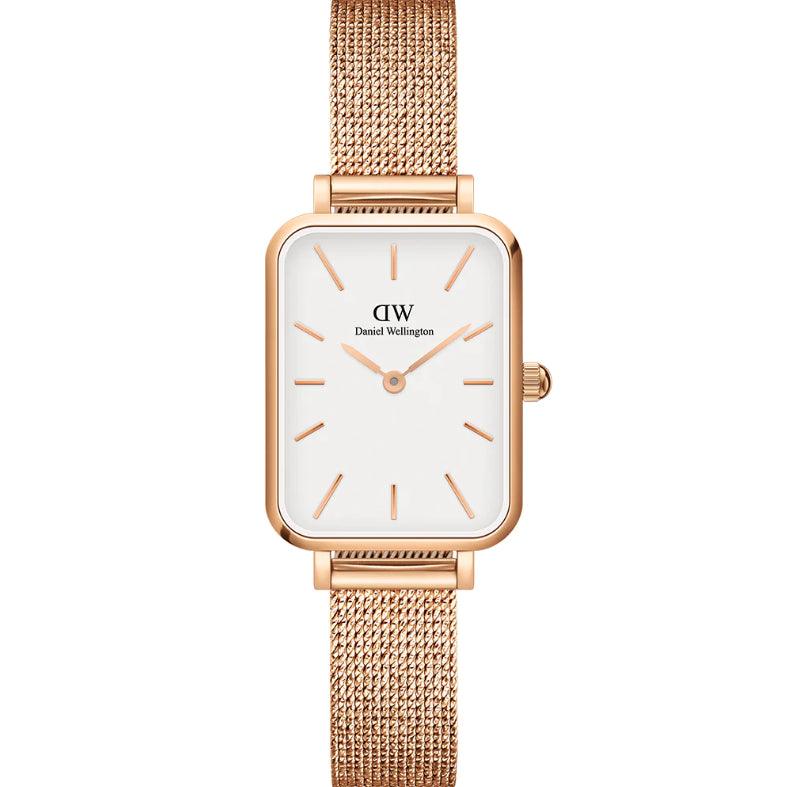 Daniel Wellington DW00100431 Quadro Rectangular Rose-Gold Women's Watch - Watch Home™