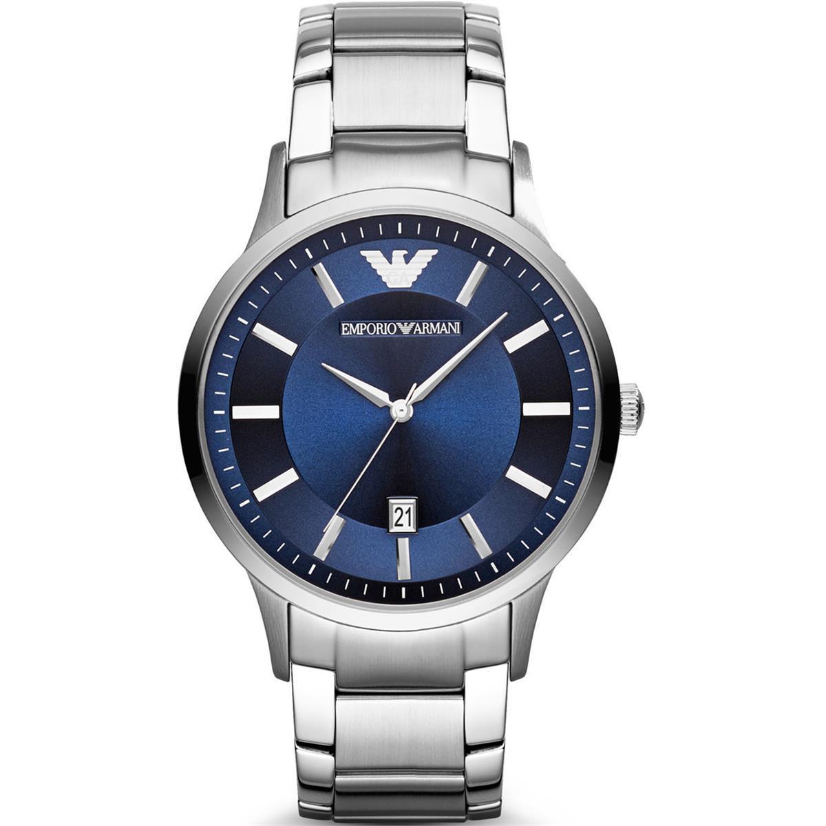 Emporio Armani AR2477 Renato Blue Dial Men's Watch - Watch Home™