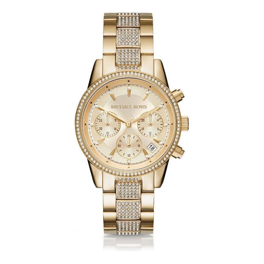 Michael Kors MK6484 Gold Dial Womens Watch - Watch Home™